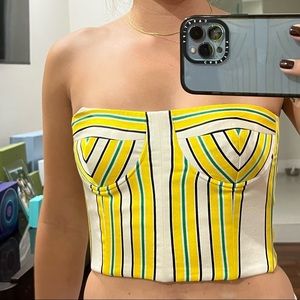 Alexis yellow corset top
